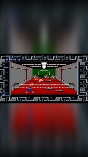 CONTRA. Stage 4 (1). Base 1. Old game. Games-Dendy. Retro game.