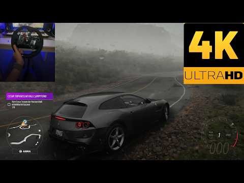 Ferrari FF Rain Drive | G29 Steering Wheel POV | Forza Horizon 5 | 4K