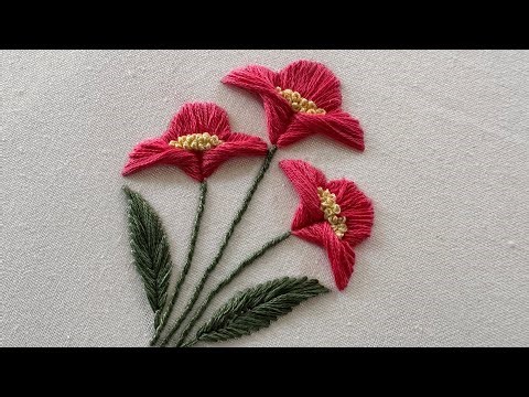 The most gorgeous flower hand embroidery design | hand embroidery | hand craft