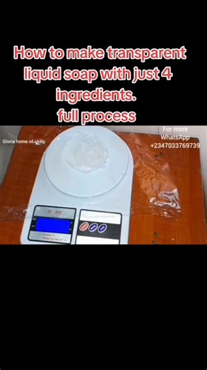 How to make Transparent liquid soap with just ingredients. #soapmaking #soap #liquidsoap #skincare #skills | Gloria Home Of Skills