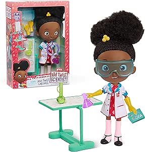 Just Play Ada Twist, Scientist Ada Twist Lab Doll, 12.5 Inch Interactive Doll with Research Lab Accessories, Talks and Sings the ''The Brainstorm Song'', Kids Toys for Ages 3 Up