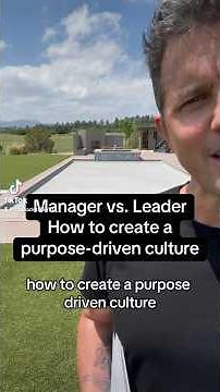 How to create a purpose-driven culture like a leader not a manager 🔥🙌🏻 #management #motivation