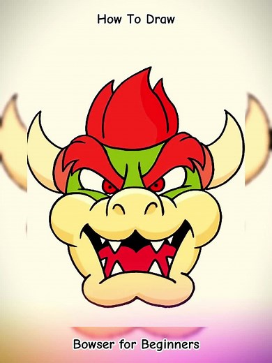 Easy Bowser Drawing Tutorial for Beginners