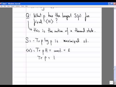 Quantum Theory, Lecture 11: Von Neumann Entropy. Canonical Ensemble. Bose-Einstein & Fermi-Dirac.