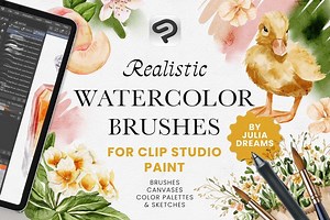 Realistic Watercolor Brushes for Clip Studio Paint