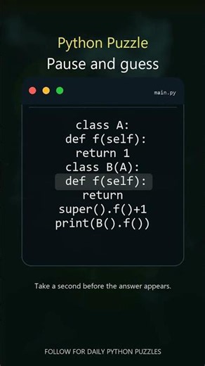 Method override parent call | Interview Puzzle Challenge | YouTube Shorts #interviewquestion #python