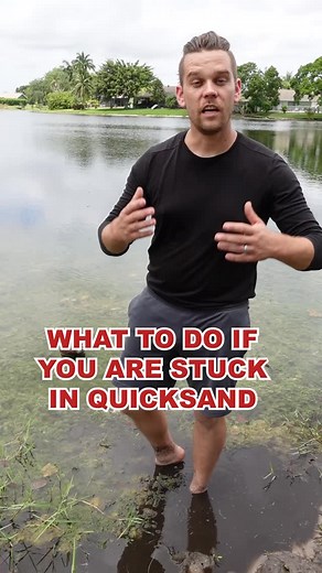 2.1K views · 7.1K reactions | Stuck in Quicksand? Here’s How to Survive ⛑️ Most people panic—but that only makes it worse. In this reel, we break down the real science of escaping quicksand safely. ️ Learn how to float, move smart, and get out without sinking deeper. Could save your life one day!  ⠀  Watch, Save & Share — You never know when it might come in handy. #safety #survivor #survival #safetytips #educational #safetyfirst | dutchintheusa | Facebook
