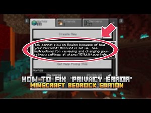 How To Fix 'Privacy Settings' Error For Minecraft Bedrock Edition.