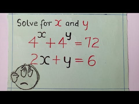 Solve the Exponential Simultaneous Equations