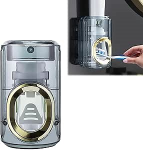 Light Luxury Toothpaste Squeezer,Toothpaste Dispenser,2024 New Toothpastes Squeezers Dispenser,Easy-to-Remove and Clean,Toothpaste Squeezer (Clear Blue)