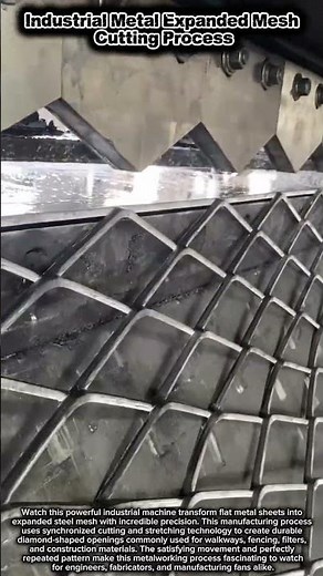 Industrial Metal Expanded Mesh Cutting Process #engineering #diyprojects #construction
