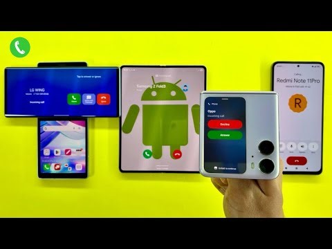 Incoming Call OPPO Find N2 Flip Vs LG WING Vs Samsung Z Fold3 | Outgoing Call Redmi Note 11Pro