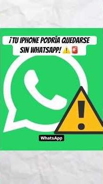 Your iPhone could lose access to WhatsApp! ⚠️🚨