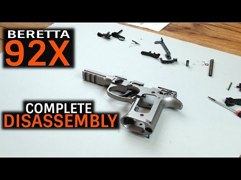 Smontaggio completo Beretta 92X Performance - Complete disassembly of beretta 92xperformance.