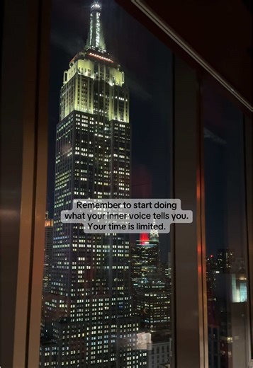 Kind reminder from your inner voice 💌 #pauseandreflect #selfjourney #passion #ny #empirestatebuilding