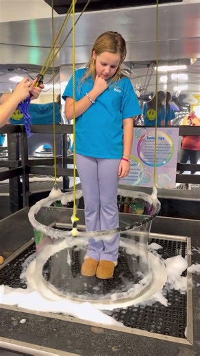 How to get inside of a bubble #bubble #fun #childrensmuseum #subscribe #like #