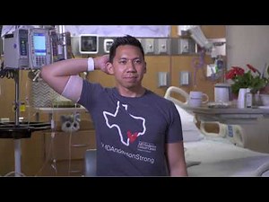 Upper body exercises for cancer patients in the hospital