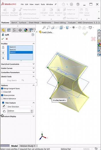 Lofted Boss in SolidWorks | Shape Control Tip #shorts