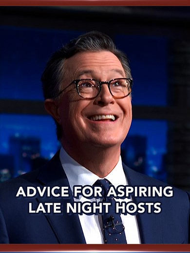 Stephen #Colbert shares his advice for aspiring #latenight hosts. 📺 | stephen colbert