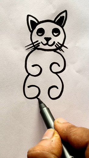 Cat Drawing easy from 66 #art #draw #drawing #painting #artist | C D Drawing Tutorial