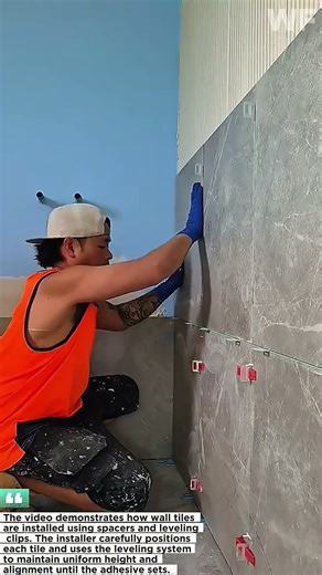Perfect Wall Tile Installation Using Tile Leveling System | Clean and Precise Results
