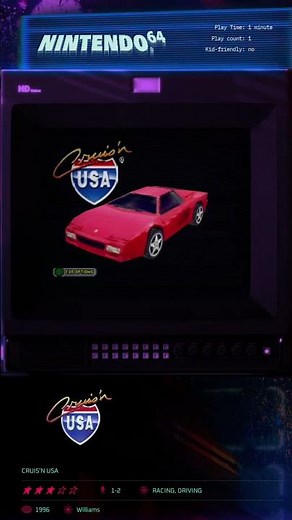 🎮 Cruis'n USA (1996) – Nintendo 64 #Nintendo64 #CruisnUSA #Racing #Retro #Arcade #90s