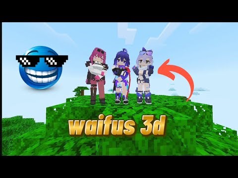 🌺waifu 3d mod in Minecraft bedrock edition 1.21+