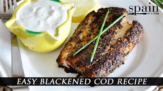 Blackened cod with garlic yogurt aioli | Easy seafood recipe