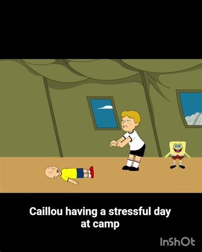 Caillou having a stressful day at camp #goanimate #cartoonshorts #cartooncamp #funnycartoons