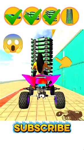 4 Cars Crazy Challenge in Indian Bikes Driving 3D 😱🚗#shorts