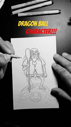 easy steps draw Master Roshi!!! one of my favorite drawings from #DragonBall #drawing #art #anime