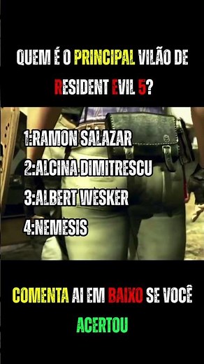🧠 Você conhece Resident Evil? #1 #residentevil #residentevil5 #chrisredfield #games