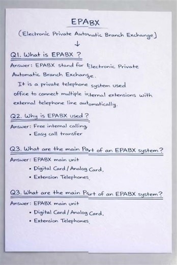 EPABX System Explained || Basic Knowledge || 👉 Electrical Info Master ⚡