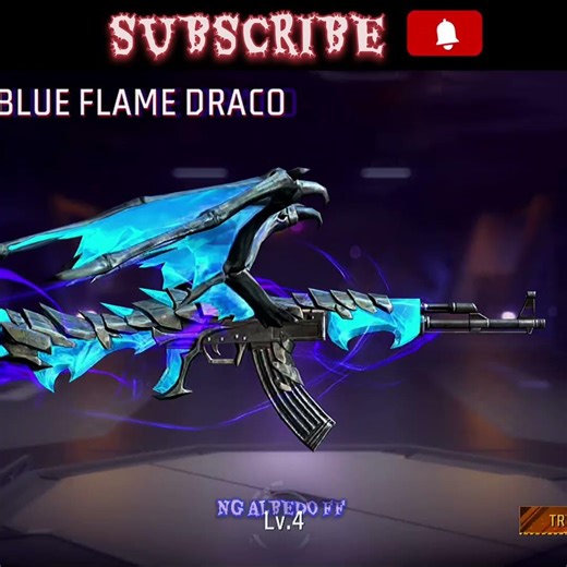 Blue Flame Dragon 💀 AK47 Level 5 Done || Garena Free Fire Max 🔥
