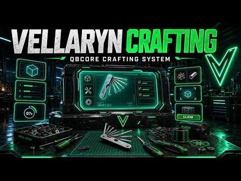 Vellaryn Crafting — Build QBCore Crafting Benches IN-GAME (8 Inventories Supported)