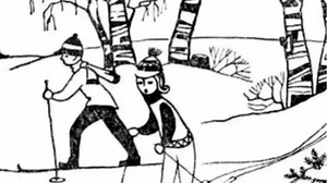 Everyone can see the skiing couple - but can you spot the rabbit in 11 secs?