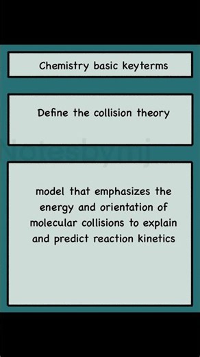 What is Collision Theory? 💥 Chemistry Basics #Shorts