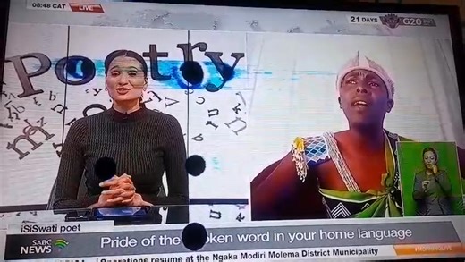 Hope dah poet on sabc news | Hope DaPoet