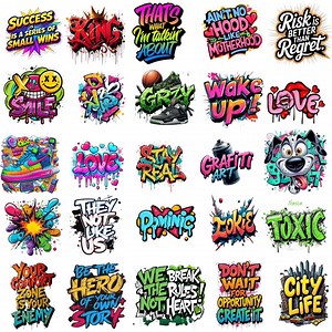 Colorful Graffiti PNG Bundle: Street Art Graphics (digital Download) - Etsy Australia