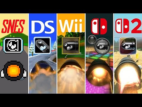 Evolution of Bullet Bill Items in Super Mario Kart Games (1992 ~2025)