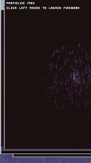 Fireworks toy program with Raylib and C++. #creativecoding #space #3dgamedevelopment #raylib