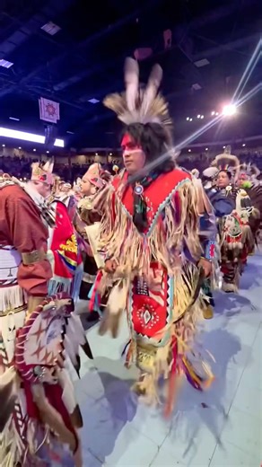 It's a long wait being one of the last ones to come into the arena. Gathering of Nations Powwow #fpy