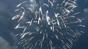 Download Fireworks Explode During an Outdoor Event on a Summer Night for free