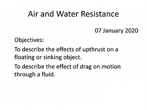 Exploring Air and Water Resistance in Fluid Dynamics - SlideServe