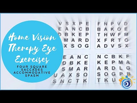 32. Accommodative Spasm Treatment with Four Square Saccades Home Vision Therapy Eye Exercises