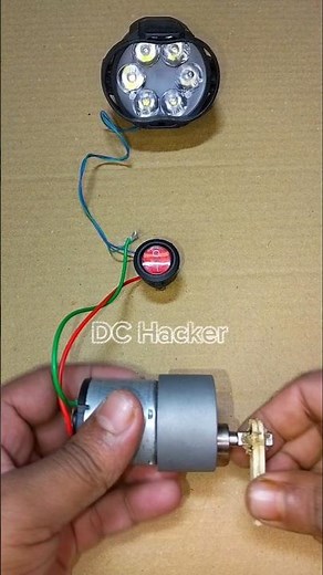 Powering In a Bike Headlight With a Dynamo Gear Motor • DC Motor #dcmotor #tech #shorts