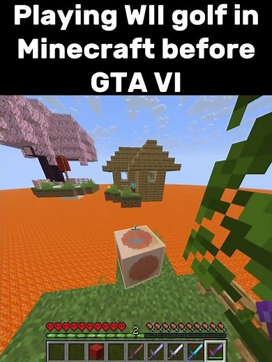 Playing Wii GOLF in MINECRAFT with the NEW sulfur CUBES!! 🏌️‍♂️🔥 #minecraft #wiisports