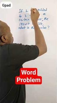 Solving Word Problem #word #wordproblem #maths #gpadlearnmaths #stem #maths