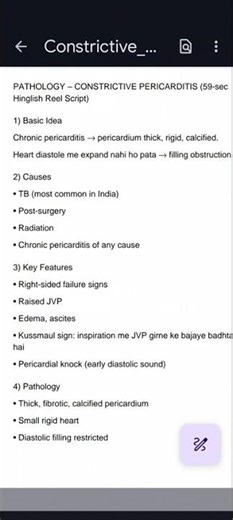 Chronic Pericarditis (Constrictive) in 60 Seconds | Pathology Short