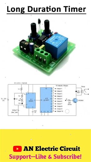 Long Duration Timer Relay | #shortsfeed #electroniccircuit